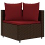 Set de sofás de jardín 9 pzas y cojines ratán sintético marrón de , Conjuntos de jardín - Ref: Foro24-3308429, Precio: 587,53...