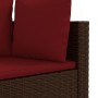 Set de sofás de jardín 9 pzas y cojines ratán sintético marrón de , Conjuntos de jardín - Ref: Foro24-3308429, Precio: 587,53...
