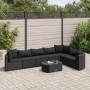 Set de sofás de jardín y cojines 8 piezas ratán sintético negro de , Conjuntos de jardín - Ref: Foro24-3308387, Precio: 552,2...