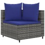 Set de sofás de jardín y cojines 10 pzas ratán sintético gris de , Conjuntos de jardín - Ref: Foro24-3308415, Precio: 652,40 ...