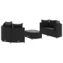 Set de muebles de jardín 5 pzas y cojines ratán sintético negro de , Conjuntos de jardín - Ref: Foro24-3308443, Precio: 366,2...