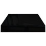 Estante flotante de pared 2 uds MDF negro brillo 40x23x3,8 cm en Estanterías | Comprar online en Foru.es