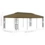 Cenador gris taupe 6x3 m 180 g/m² de vidaXL, Carpas y cenadores - Ref: Foro24-312245, Precio: 347,58 €, Descuento: %