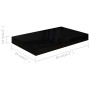 Estante flotante de pared 2 uds MDF negro brillo 40x23x3,8 cm en Estanterías | Comprar online en Foru.es