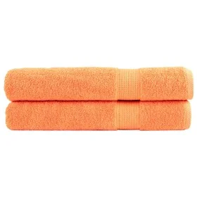 Toallas premium 2 uds 100% algodón naranja 100x200 cm 600 gsm de , Toallas - Ref: Foro24-137389, Precio: 56,72 €, Descuento: %