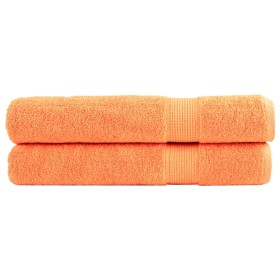 Toallas premium 2 uds 100% algodón naranja 100x200 cm 600 gsm de , Toallas - Ref: Foro24-137389, Precio: 60,65 €, Descuento: %