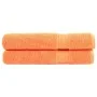 Toallas premium 2 uds 100% algodón naranja 100x200 cm 600 gsm de , Toallas - Ref: Foro24-137389, Precio: 56,72 €, Descuento: %