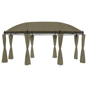 Cenador con cortinas gris taupe 180g/m² 520x349x255 cm de vidaXL, Carpas y cenadores - Ref: Foro24-312231, Precio: 401,66 €, ...