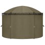 Cenador con cortinas gris taupe 180g/m² 520x349x255 cm de vidaXL, Carpas y cenadores - Ref: Foro24-312231, Precio: 409,43 €, ...
