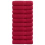 Toallas de ducha 10 uds 100% algodón rojo 70x140 cm 600 gsm de , Toallas - Ref: Foro24-137406, Precio: 111,93 €, Descuento: %