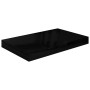 Estante flotante de pared 4 uds MDF negro brillo 40x23x3,8 cm en Estanterías | Comprar online en Foru.es