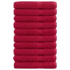 Toallas de sauna 10 uds 100% algodón rojo 80x200 cm 600 gsm de , Toallas - Ref: Foro24-137412, Precio: 182,15 €, Descuento: %