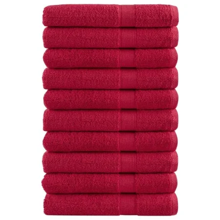 Toallas de sauna 10 uds 100% algodón rojo 80x200 cm 600 gsm de , Toallas - Ref: Foro24-137412, Precio: 178,97 €, Descuento: %