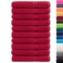 Toallas de sauna 10 uds 100% algodón rojo 80x200 cm 600 gsm de , Toallas - Ref: Foro24-137412, Precio: 182,15 €, Descuento: %