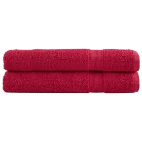 Toallas de sauna 2 uds 100% algodón rojo 80x200 cm 600 gsm de , Toallas - Ref: Foro24-137410, Precio: 46,14 €, Descuento: %