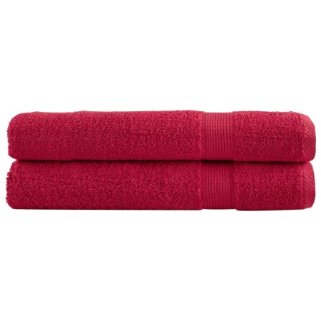 Toallas de sauna 2 uds 100% algodón rojo 80x200 cm 600 gsm de , Toallas - Ref: Foro24-137410, Precio: 47,03 €, Descuento: %