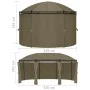 Cenador con cortinas gris taupe 180g/m² 520x349x255 cm de vidaXL, Carpas y cenadores - Ref: Foro24-312231, Precio: 401,66 €, ...