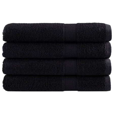Toallas premium 4 uds 100% algodón negro 100x200 cm 600 gsm de , Toallas - Ref: Foro24-137438, Precio: 112,43 €, Descuento: %