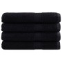 Toallas premium 4 uds 100% algodón negro 100x200 cm 600 gsm de , Toallas - Ref: Foro24-137438, Precio: 112,43 €, Descuento: %