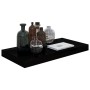 Estante flotante de pared negro brillante MDF 50x23x3,8 cm en Estanterías | Comprar online en Foru.es