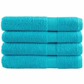 Toallas de sauna 4 uds 100% algodón turquesa 80x200 cm 600 gsm de , Toallas - Ref: Foro24-137459, Precio: 75,37 €, Descuento: %