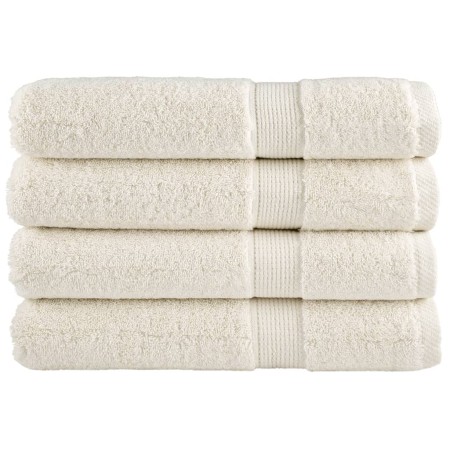 Toallas premium 4 uds 100% algodón crema 100x200 cm 600 gsm de , Toallas - Ref: Foro24-137486, Precio: 111,82 €, Descuento: %