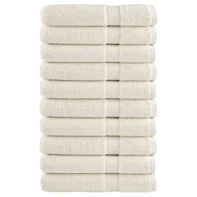Toallas de sauna 10 uds 100% algodón crema 80x200 cm 600 gsm de , Toallas - Ref: Foro24-137484, Precio: 187,17 €, Descuento: %