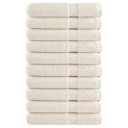 Toallas de sauna 10 uds 100% algodón crema 80x200 cm 600 gsm de , Toallas - Ref: Foro24-137484, Precio: 187,17 €, Descuento: %
