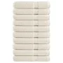 Toallas de sauna 10 uds 100% algodón crema 80x200 cm 600 gsm de , Toallas - Ref: Foro24-137484, Precio: 187,17 €, Descuento: %