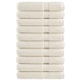 Toallas de sauna 10 uds 100% algodón crema 80x200 cm 600 gsm de , Toallas - Ref: Foro24-137484, Precio: 190,66 €, Descuento: %