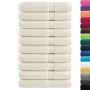 Toallas de sauna 10 uds 100% algodón crema 80x200 cm 600 gsm de , Toallas - Ref: Foro24-137484, Precio: 190,66 €, Descuento: %