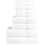 Juego de toallas 8 piezas 100% algodón blanco 600 gsm de , Toallas - Ref: Foro24-137536, Precio: 55,04 €, Descuento: %