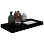 Estante flotante de pared 4 uds MDF negro brillo 50x23x3,8 cm en Estanterías | Comprar online en Foru.es