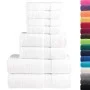 Juego de toallas 8 piezas 100% algodón blanco 600 gsm de , Toallas - Ref: Foro24-137536, Precio: 55,04 €, Descuento: %