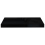 Estante flotante de pared 4 uds MDF negro brillo 50x23x3,8 cm en Estanterías | Comprar online en Foru.es