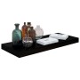 Estante flotante de pared MDF negro brillante 60x23,5x3,8 cm en Estanterías | Comprar online en Foru.es