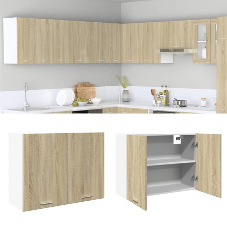 Armario colgante cocina contrachapada color roble 80x31x60 cm de , Armarios de cocina - Ref: Foro24-849621, Precio: 71,54 €, ...