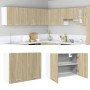 Armario colgante cocina contrachapada color roble 80x31x60 cm de , Armarios de cocina - Ref: Foro24-849621, Precio: 71,54 €, ...