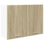 Armario colgante cocina contrachapada color roble 80x31x60 cm de , Armarios de cocina - Ref: Foro24-849621, Precio: 71,54 €, ...