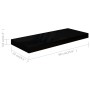 Estante flotante de pared MDF negro brillante 60x23,5x3,8 cm en Estanterías | Comprar online en Foru.es