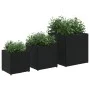 Jardineras 3 unidades ratán sintético negro de , Maceteros y jardineras - Ref: Foro24-366395, Precio: 82,96 €, Descuento: %