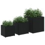 Jardineras 3 unidades ratán sintético negro de , Maceteros y jardineras - Ref: Foro24-366395, Precio: 84,40 €, Descuento: %