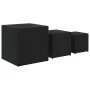 Jardineras 3 unidades ratán sintético negro de , Maceteros y jardineras - Ref: Foro24-366395, Precio: 82,96 €, Descuento: %