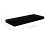 Estante flotante de pared 2 uds MDF negro brillo 60x23,5x3,8 cm en Estanterías | Comprar online en Foru.es