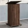 Atril con ruedas y cajón madera ingeniería marrón 55x55x107 cm de , Escritorios - Ref: Foro24-848030, Precio: 134,72 €, Descu...