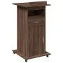 Atril con ruedas y cajón madera ingeniería marrón 55x55x107 cm de , Escritorios - Ref: Foro24-848030, Precio: 134,72 €, Descu...