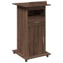 Atril con ruedas y cajón madera ingeniería marrón 55x55x107 cm de , Escritorios - Ref: Foro24-848030, Precio: 137,36 €, Descu...