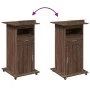 Atril con ruedas y cajón madera ingeniería marrón 55x55x107 cm de , Escritorios - Ref: Foro24-848030, Precio: 134,72 €, Descu...