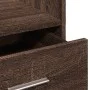 Atril con ruedas y cajón madera ingeniería marrón 55x55x107 cm de , Escritorios - Ref: Foro24-848030, Precio: 134,72 €, Descu...