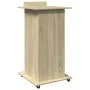 Atril con ruedas y cajón madera roble Sonoma 55x55x107 cm de , Escritorios - Ref: Foro24-848026, Precio: 141,61 €, Descuento: %